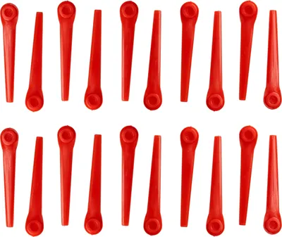 Produktbild von vhbw 20x Ersatz-Messer Ersatz für Gardena RotorCut 5368-20 für Rasentrimmer - Ersatzklinge Orange, Kunststoff
