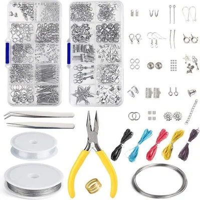 Produktbild von Schmuck Bastelset komplett mit Werkzeug und Zubehör