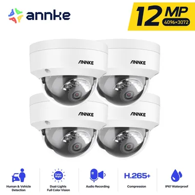Imagen del producto de Cámara IP Ultra HD de 12 megapíxeles con visión nocturna de bajo consumo y carcasa resistente al agua