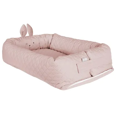 Produktbild von roba Babylounge 'roba Style', Kuschelnest mit Häschen-Gesicht 'Lily', rosa, Wickelauflage