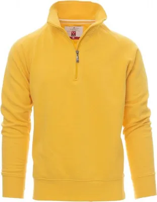 Produktbild von PAYPER Sweatshirt MIAMI+ Herren Troyer Stehkragen Raglanärmel - Robuster & Bequemer Pullover für Arbeit & Freizeit gelb XS