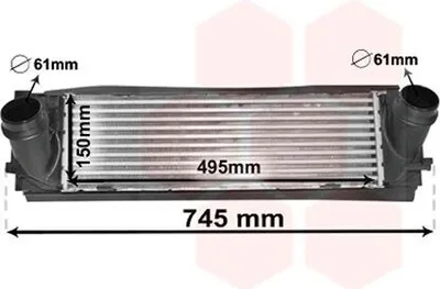 Produktbild von VAN WEZEL 06004468 Ladeluftkühler LLK für BMW 3 Touring (F31) Turbo Intercooler
