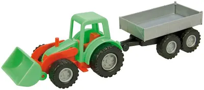 Produktbild von Lena Mini Compact Traktor mit Hänger, Traktor, 3 Jahr(e), Kunststoff, Grün, Grau, Rot