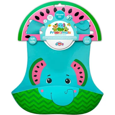 Produktbild von Frootimals Babylatz Melany Melephant blau Silikon