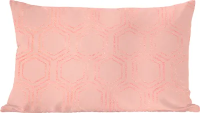 Produktbild von MuchoWow® Zierkissen Sofakissen Wohnzimmer Dekokissen 60x40 cm Muster - Luxus - Rosa - Sechsecke - Kopfkissen - Polster mit Foto