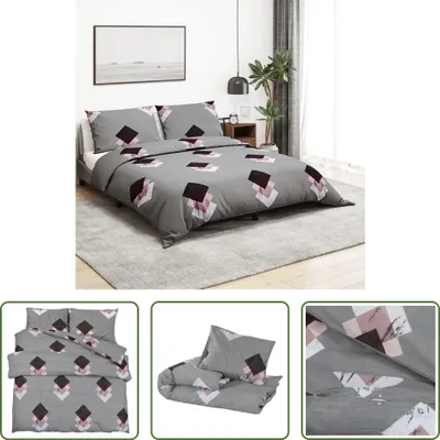 Immagine prodotto di The Living Store Set di biancheria da letto grigio 220x240 cm in cotone