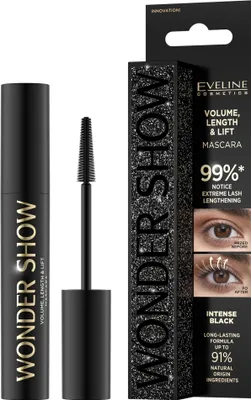 Zdjęcie produktu dla Eveline Cosmetics Wonder Show – tusz do rzęs, długotrwały efekt, krycie