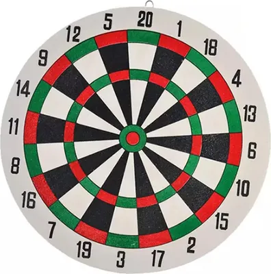 Produktbild von APT AG144E Doppelseitige Dartscheibe mit Pfeilen, 30 cm
