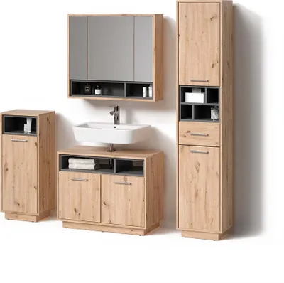 Produktbild von Badmöbel-Set Livinity Temo Artisan-Eiche 4 Teile, Model 52800