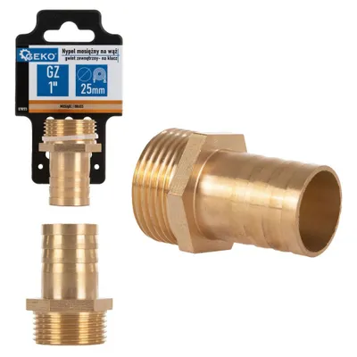 Obrázek produktu pro GEKO Hadičník mosazný 25mm s vnějším závitem 1" G70173