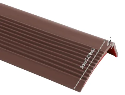 Produktbild von Treppenrandstreifen, flexibles PVC, selbstklebendes Design, Braun