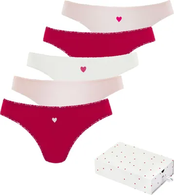 Produktbild von LASCANA String Geschenk Box rot, creme, rosa Größe 40/42