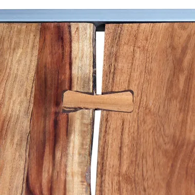 Image de vidaXL Ensemble de deux tables basses en acacia massif