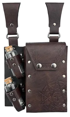Produktbild von Gürteltasche Kunstleder mit Zaubertrankfläschchen Braun