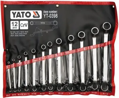 Produktbild von Yato YT-0398, Chrom, Gerade, 12 Stück(e)