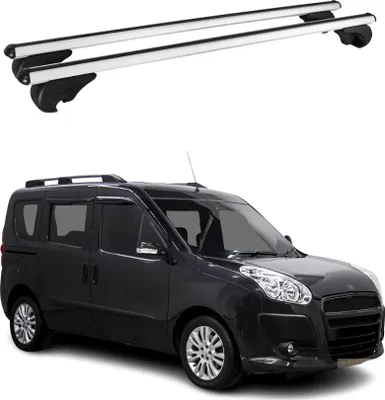Produktbild von Dachträger Grundtäger für Fiat Doblo 2010-2022 75kg Alu Silber 2 tlg
