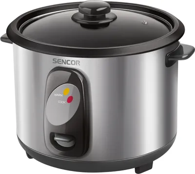 Obrázek produktu pro SENCOR SRM 1000SS Speciální hrnec na vaření rýže, vnější plášť z nerezu, objem 1 l (pro přípravu 800 g rýže), automatické vypnutí po dovaření a přepnutí na funkci "Keep Warm"