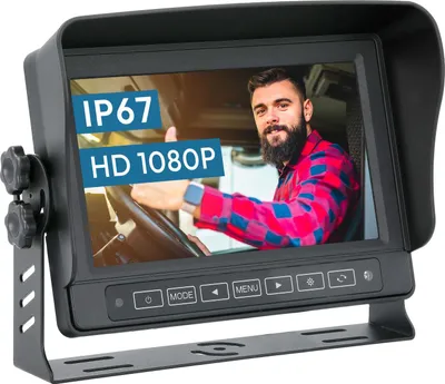 Produktbild von 7" Rückfahrmonitor PROGUARD HD 1080P | Spritzwassergeschützt - IP67