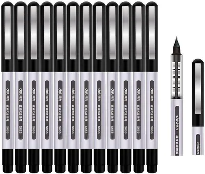 Zdjęcie produktu dla Zestaw długopisów rollerball, 12 sztuk, końcówka 0,5 mm, czarny tusz, do pisania i rysowania