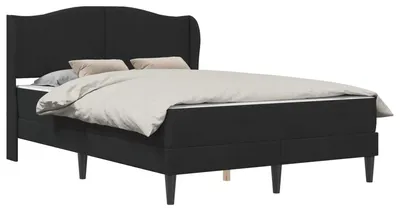 Produktbild von vidaXL Bettrahmen mit Kopfteil Schwarz 160 x 200 cm Samt
