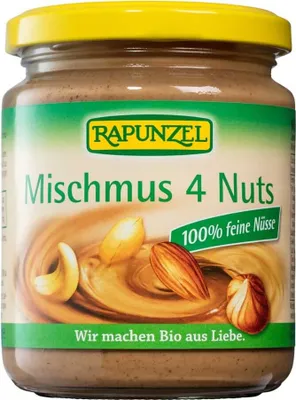 Obrázek produktu pro Rapunzel 150100, Pomazánka z různých oříšků, 250 g, Ořechy, Buráky, Německo, 657 kcal, 2717 kJ