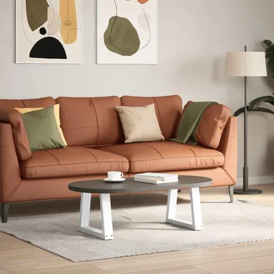 Produktbild von vidaXL Couchtischbeine V-Form 2 Stück Weiß 30x(30-31,3) cm Stahl