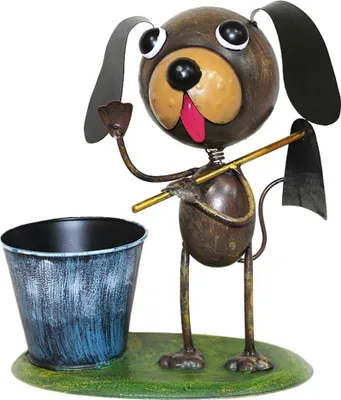 Produktbild von Dekorácia MagicHome Mecco, Hund mit Hacke, Blech, 27x16x29 cm