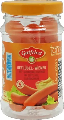 Image de Saucisses Gutfried en plastique, en bocal pour le magasin ou la cuisine des enfants