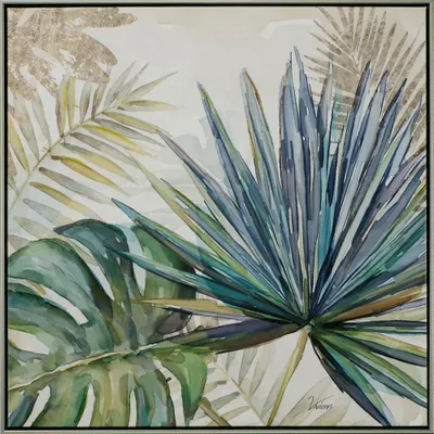 Produktbild von ArtUniverse Leinwandbild Blätterkunst 62,5 x 62,5 cm