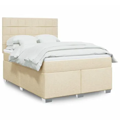 Produktbild von Hochwertig Boxspringbett mit Matratze Creme 140x190 cm Stoff 3292788