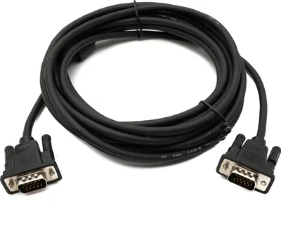 Produktbild von SYSTEM-S VGA Kabel 5 m HD15 Stecker zu Stecker Panel Mount Schraube DSub 15pin Adapter