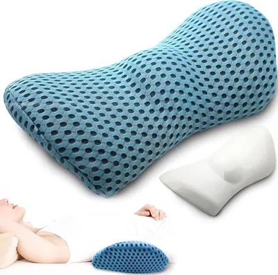 Produktbild von Orthopädisches Lendenkissen 23 x 13 x 46 cm – atmungsaktiv – universell – für Bett/Stuhl/Auto – Lendenwirbelstütze