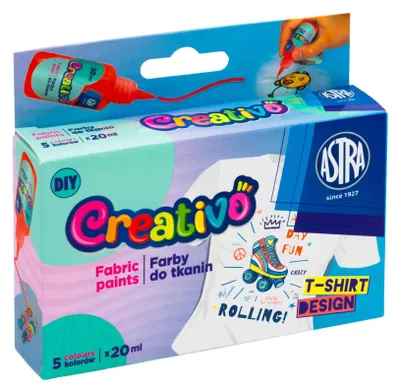 Produktbild von Stofffarben, 5 Farben, 20 ml, Astra Creativo