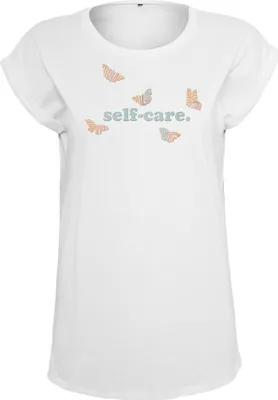 Productafbeelding van Dames T-shirt Mr. Tee, model "Self-Care", wit - maat XS