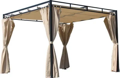 Produktbild von Ersatzdach für Flachdach Pergola Firenze 3x3m Pergoladach Bezug Sand