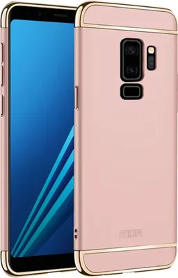 Produktbild von Handy Hülle Schutz Case für Samsung Galaxy S9 Plus Bumper 3 in 1 Cover Chrom Rose Gold