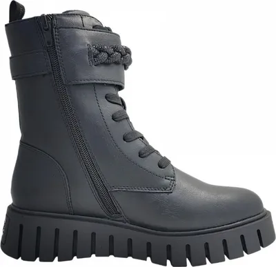 Imagen del producto de Zapatos de mujer Bagatt, botines con cordones, color negro, para uso casual