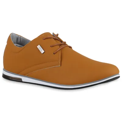 Produktbild von VAN HILL Herren Klassische Halbschuhe Schnürer Bequeme Schnür-Schuhe 840516, Farbe: Hellbraun, Größe: 40