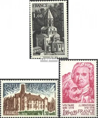 Produktbild von Briefmarken Frankreich 1978 Mi 2109,2110,2111 (kompl.Ausg.) postfrisch Tourismus