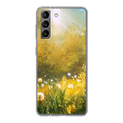 Produktbild von MuchoWow® Handyhülle Schutzhülle Hülle für Samsung Galaxy S21 Blumen - Sommer - Aquarell Silikon Softcase Handy Hülle - Softcase
