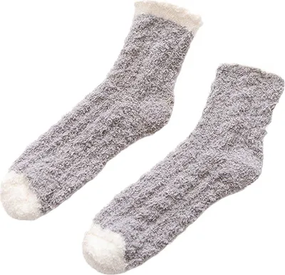 Produktbild von Flauschige Damensocken für den Winter – Weiche, warme Haussocken mit Fleecefutter – Kuschelige, dicke Thermosocken zum Schlafen