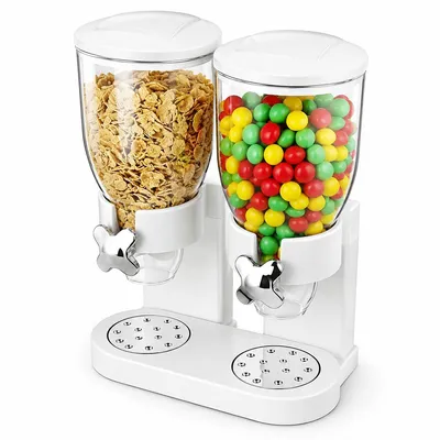 Produktbild von 2er-Set 2-Liter-Getreidespender, luftdichte Müslispender, Vorratsbehälter für Küche und Speisekammer, Aufbewahrungsboxen für Müsli, Reis, Getreide