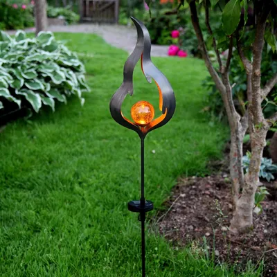 Image de LED Solar Stick Melilla 85x17x13cm métal orange Capteur de lumière Best Season 479-86