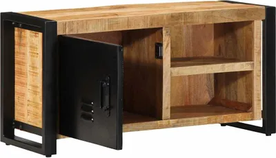 Image de Meuble TV 80x30x40 cm bois massif de manguier brut