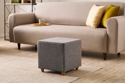 Immagine prodotto di Hanah Home, Olimpos - Antracite, pouf, LEGNO, antracite, 40 x 40 x 40 cm