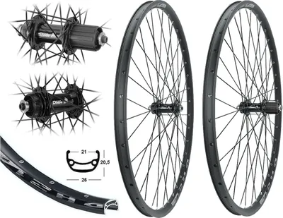 Produktbild von LAUFRADSATZ 26" Disc MTB 8/9/10fach Hohlkammer 21-559 Centerlock Bremsscheibe