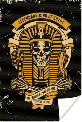 Produktbild von MuchoWow® Poster Pharao - Ägypten - Skelett - Retro 20x30 cm - Papierdruck