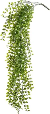 Produktbild von Emerald Künstlicher Hänge Kletterficus - Keno | 80 cm, UV-beständig, für draußen, Kunstbaum, wie echt, Allergiker geeignet, pflanzliche Dekoration Praxis, Office & Wohnzimmer