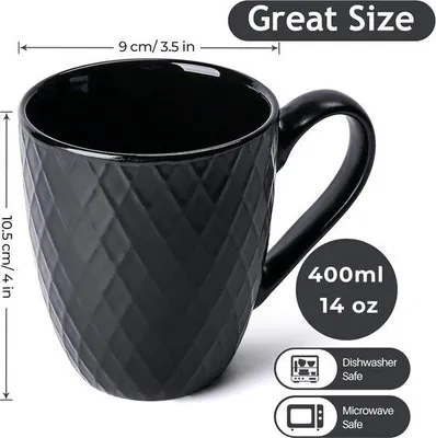 Produktbild von Famanu Kaffeetassen-Set – Moderne keramische matte Tassen – 400 ml