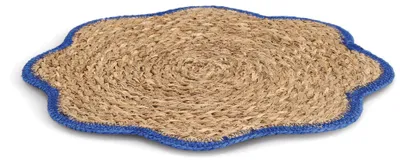 Produktbild von Zeller Present 27161, Rund, Holz, Blau, Einfarbig, Seegras, 385 mm, 6 mm